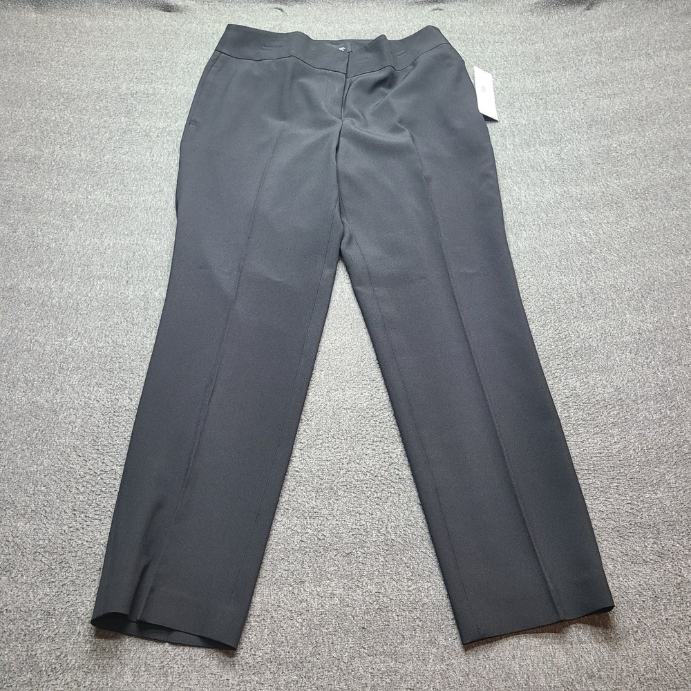 Evan Picone Black Label Dress Pants Women 10 Black New Essentials Trousers